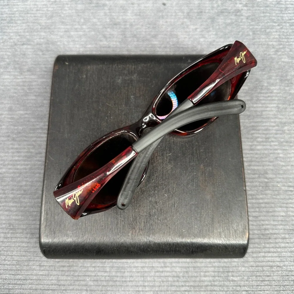 Maui Jim Volcano MJ-142-10 Tortoise Wrap Y2k Sunglasses Made in Japan Polarized
